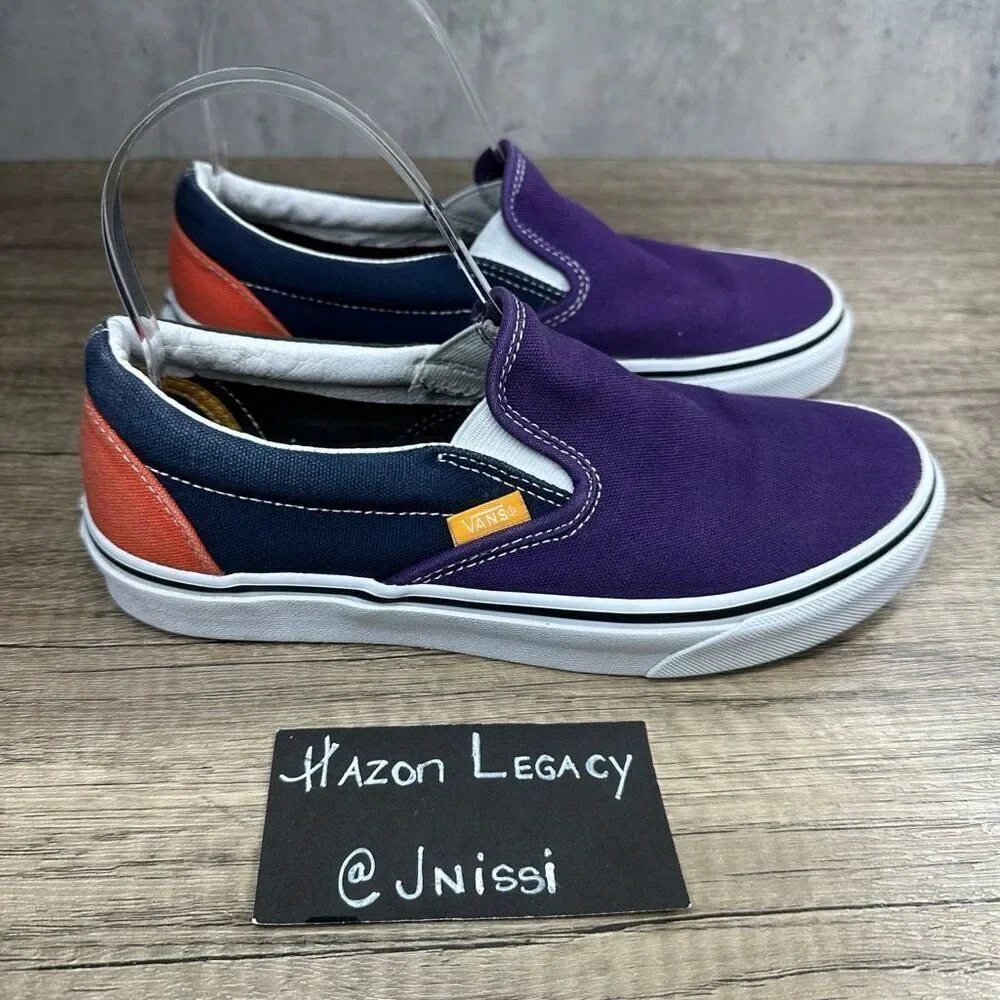 Vans~Women's~Classic‎ Slip On (Mix & Match) Violet/Indigo Sneakers~Size 7